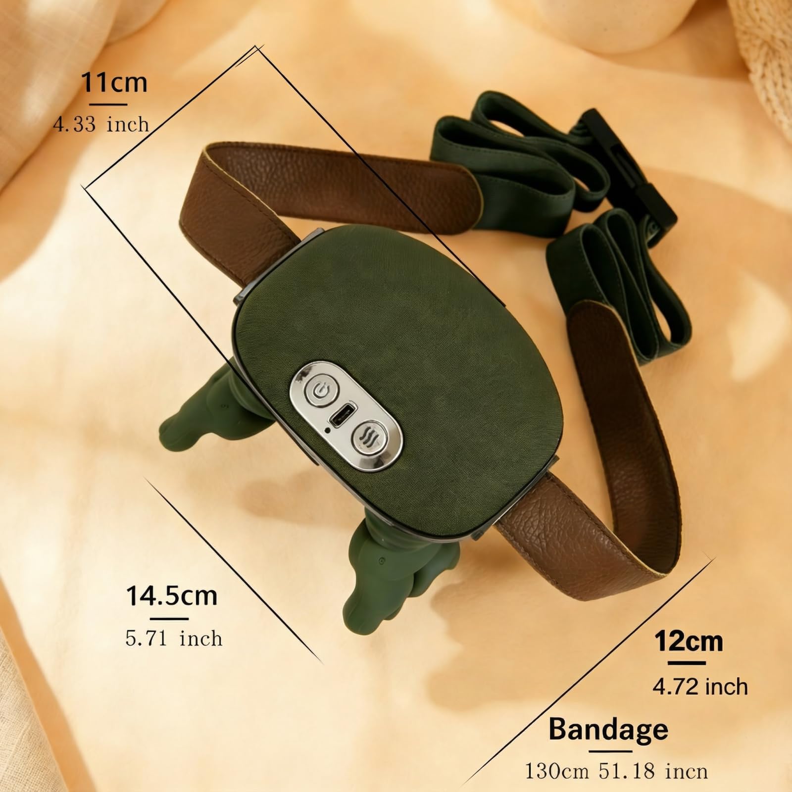 Masajeador de cuello con dedos, masajeador térmico biónico, masajeador de cuello con calor, masajeador de cuello y hombros, simula masaje de palma real para mayor comodidad, relajación muscular