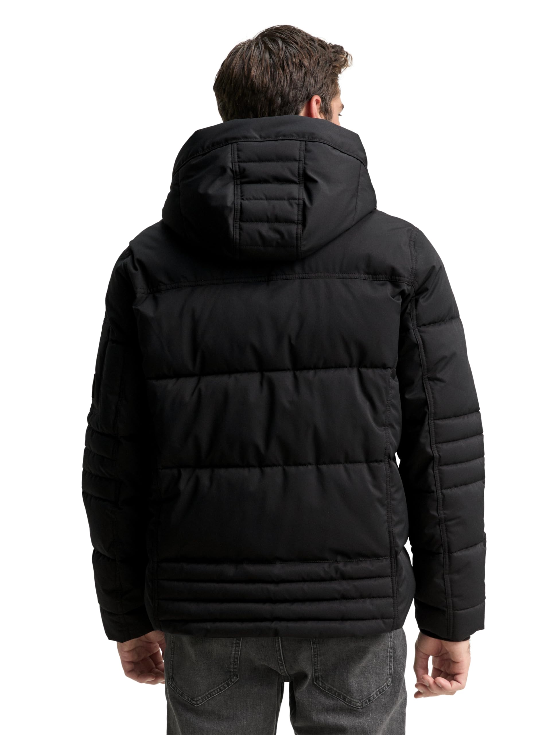 TOM TAILOR Herren 1046971 Pufferjacke mit abnehmbarer Kapuze