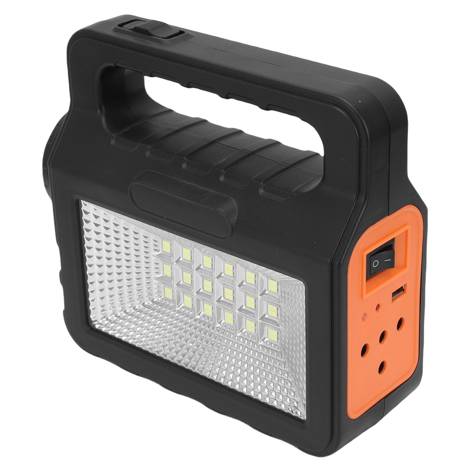 Jeffergarden Generador Solar Portátil, Estación de Energía Solar ABS con Batería de 6000 MAh, 3 Bombillas LED, Iluminación Brillante y Diseño Liviano para Respaldo de Emergencia en Casa de Camping