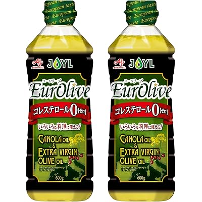 オリーブオイル ブレンド JOYL ユーロリーブ ( コレステロール0 ) 味の素 J-オイルミルズ ペット 600g x 2本