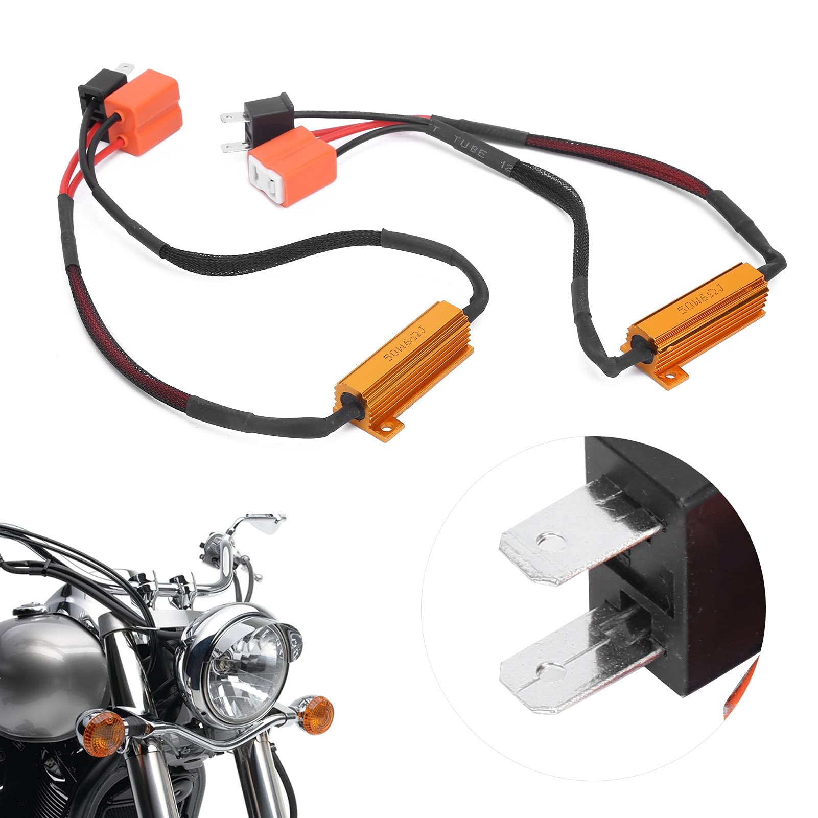 2 Szt. Rezystor Obciążenia LED, H7 50W 12-15V LED światła Przeciwmgielne Wolne Od Błędów Dekoder, Auto Reflektor Samochodowy Przeciw Migotaniu Do Modyfikacji Samochodu