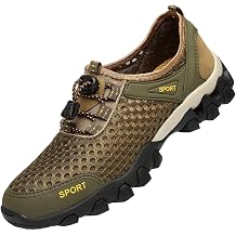 Mens Shoes Trekking & Hiking Footwear Walking Climbing Hiking Shoes Spring Summer Outdoor PU Mesh Breathable Shoe,Closed Round Toe Wide Fit Non-Slip Sneakers Plus Size Casual Trainers UK Size 5-8