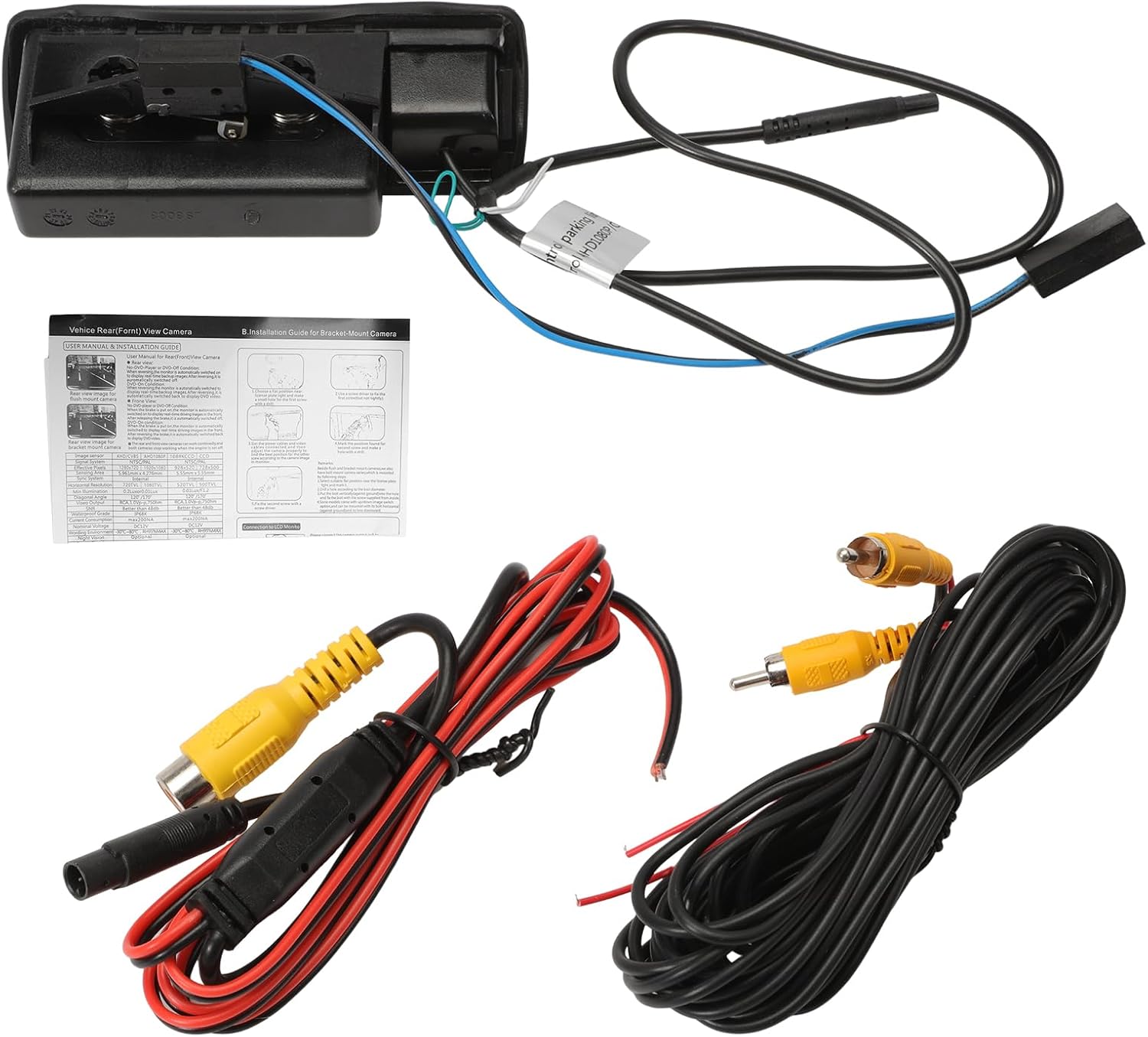 1080P Vehicle Backup Camera for E82 E88 E84 E90 E91 E92 E93 E70 E60 E61 E39 3 5 X5 X6, Car Rear View 170 Fisheye Lens