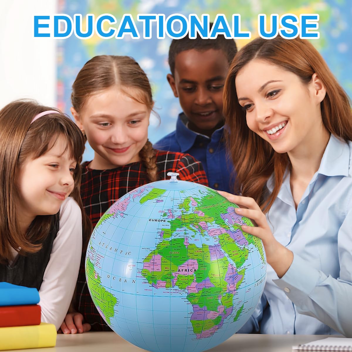 DOITOOL Globe Terrestre Gonflable En Pvc Pour Fêtes À La