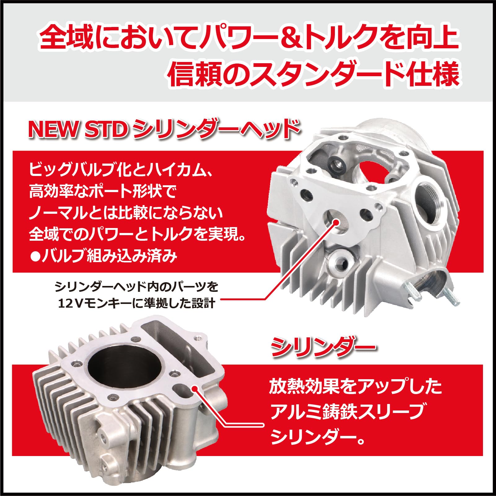 Amazon | キタコ(KITACO) NEW STD ボアアップキット 88cc アルミ鋳鉄