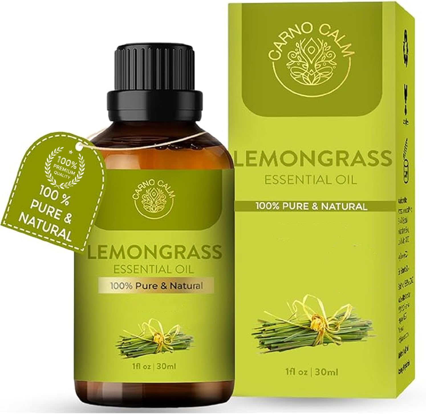 Lemongrass Essential Oils For Diffuser |100% Pure and Natural Lemon Grass Oil | for Hair Massage Spray Aromatherapy and Skincare | 30ml