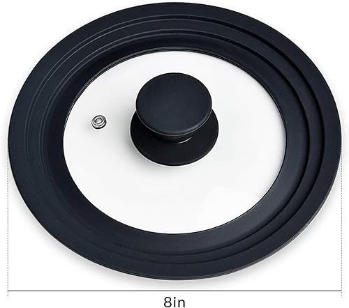 Miniatura 2 de Tapa para olla, sartén pequeña universal, borde de silicona resistente al calor, tapas de repuesto para utensilios de cocina de 6,7,8 pulgadas para