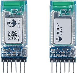 A Pair of DX-BT27-A Bluetooth Module Long Range Up to 420m BLE 5.1 Wireless Bluetooth TF Transceiver Module for Arduino Compatible with Android/iOS, Including Master and Slave