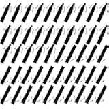 OBANGONG 100pcs Velvet Pen Pouch Black Drawstring Bag 17.7x3.5cm Single Pen Holder Packaging Sleeve for School Office Business Gift