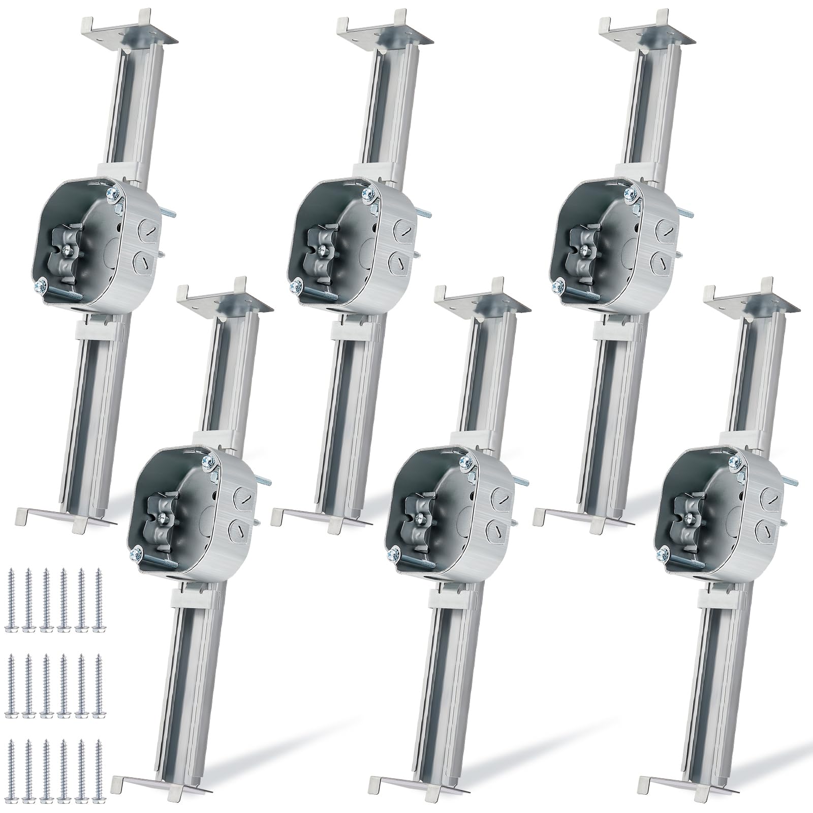 Tandefio 6 Pcs 14.7 in Adjustable Ceiling Fan Bracket with Electrical Box