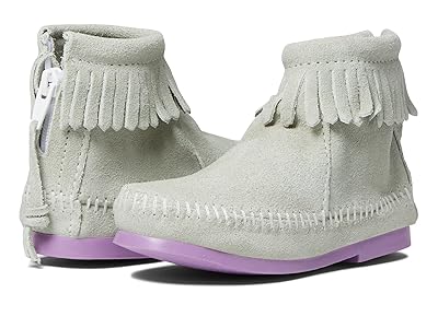 Minnetonka Back Zipper Boot, Stivaletti Unisex-Bambini, Nero