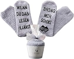 Schokolade Geschenk, Schokolade Socken, Adventskalender Geschenke Frauen, WENN DU DAS LESEN KANNST BRING MIR Schoki,...