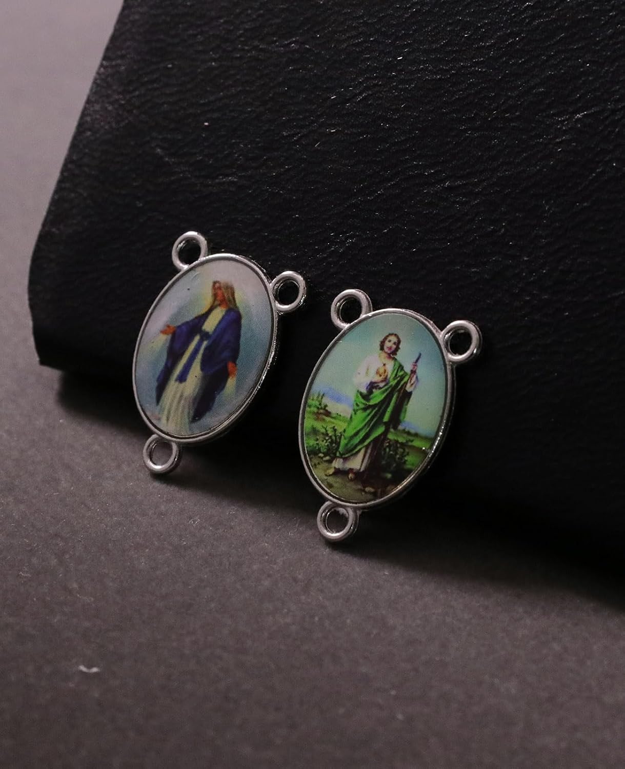 COTTVOTT Saint Benedict,Saint Michael,Our Lady Grace Medal for DIY Jewelry Making,Virgin Mary Christ Jesus Rosary Center Connection Part Rosary Making Supplies image 5