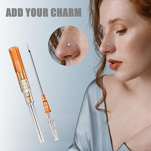 Miniatura 16 de Piercing de catéter mixto, 50 piezas, catéter de nariz de oreja 14G, 16G, 18G, 20G, 22G, herramientas de perforación hueco para labio, lengua