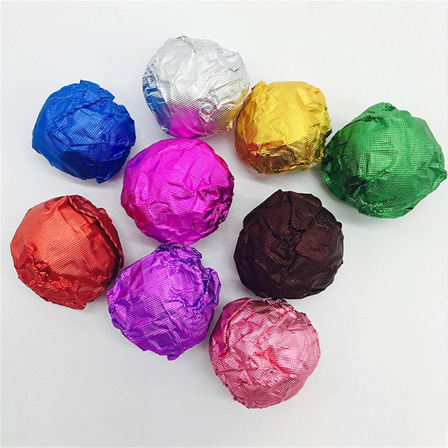 Foil Candy Wrappers 1000Pcs Foil Candy Wrapper Aluminum Chocolate Paper Sugar Food Tin Foil Baking Gift Packing Wrapping Paper Supplies for Homemade Candy(Red)