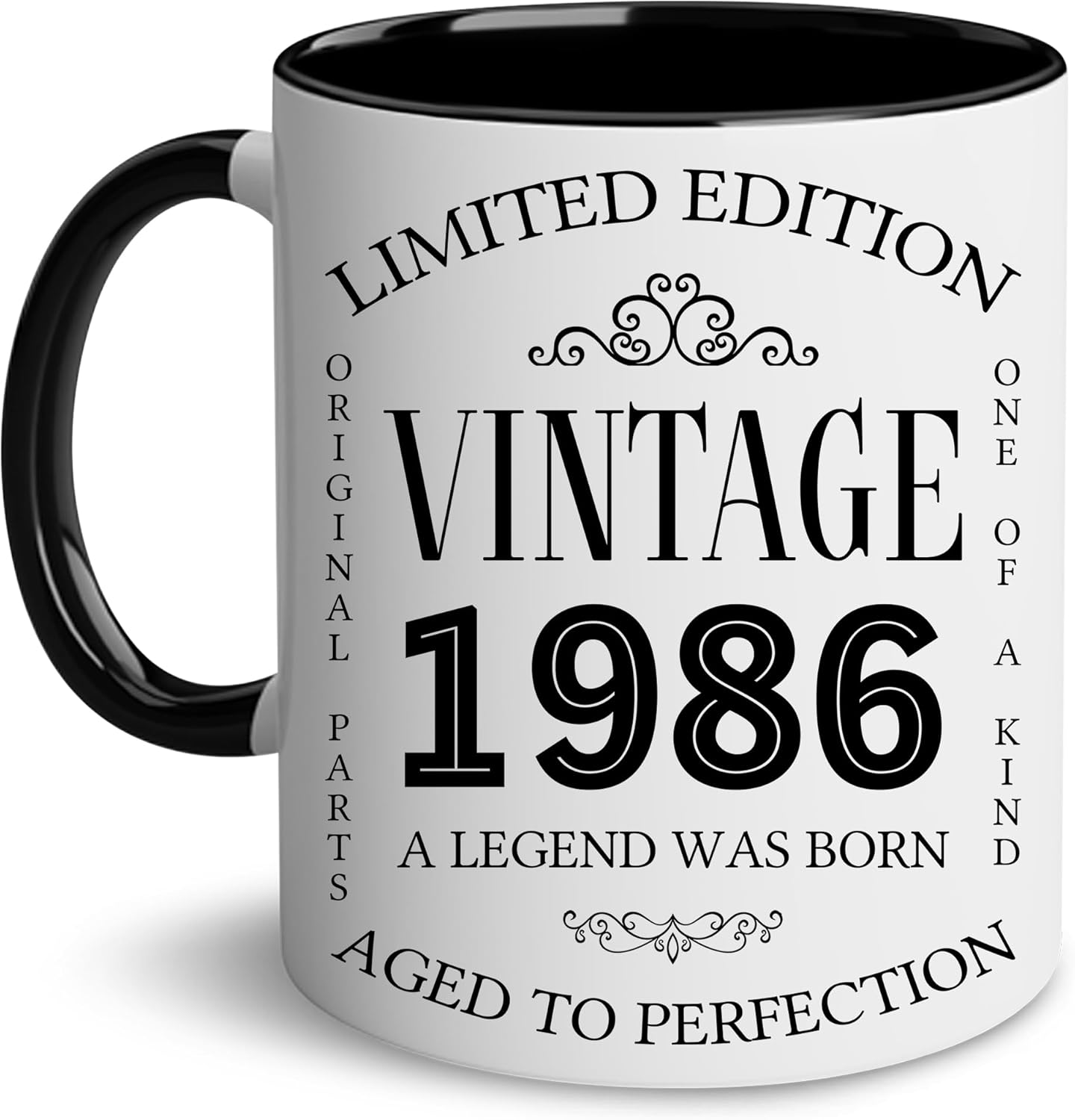 GLAKEUN 40th Birthday Gifts for Men Women - 40th Birthday Decorations for Men - Vintage 1986 Coffee Mug - Born in 1986 Present Ideas - Turning Forty Gift For Dad, Mom, Uncle - 40 Coffee Mug 11oz