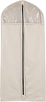 Household Essentials Cedarline 3392-1 Hanging Garment Bag - Breathable Cotton Canvas Suit & Dress Protector with Cedar Compatibility