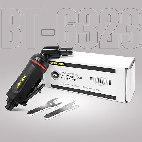 Miniatura 7 de BT 6323 - Amoladora neumática angular de 115 grados de 1/4 de pulgada, amoladora neumática de grado profesional con control de velocidad variable