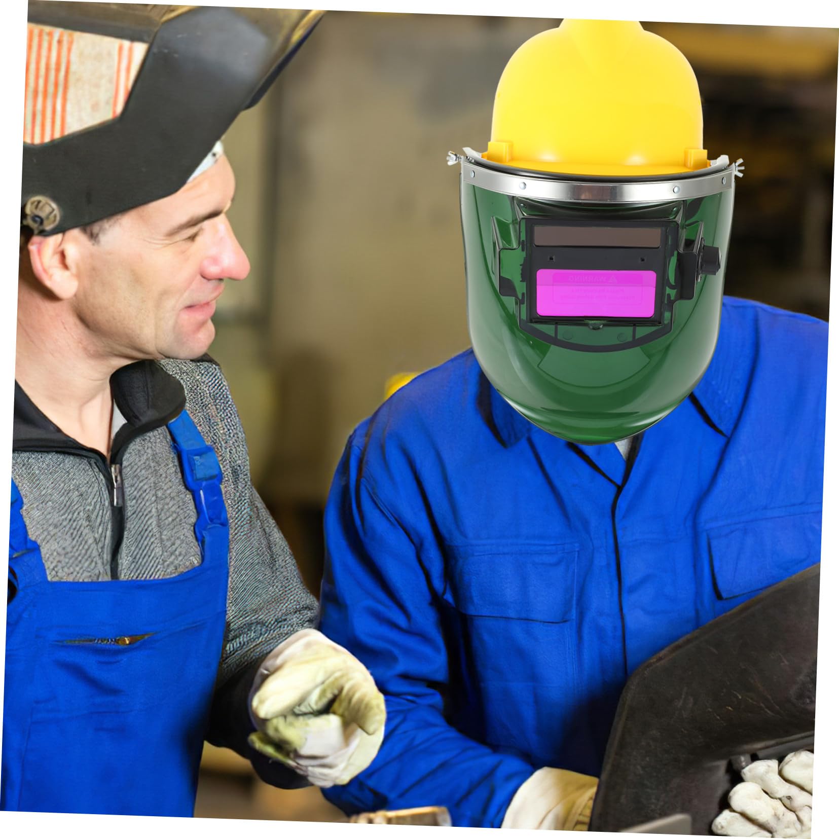 de Soldadura Automática Regulable con Pantalla Solar Casco de Seguridad para Soldadores Pantalla Facial de con Atenuación Rápida y Visual