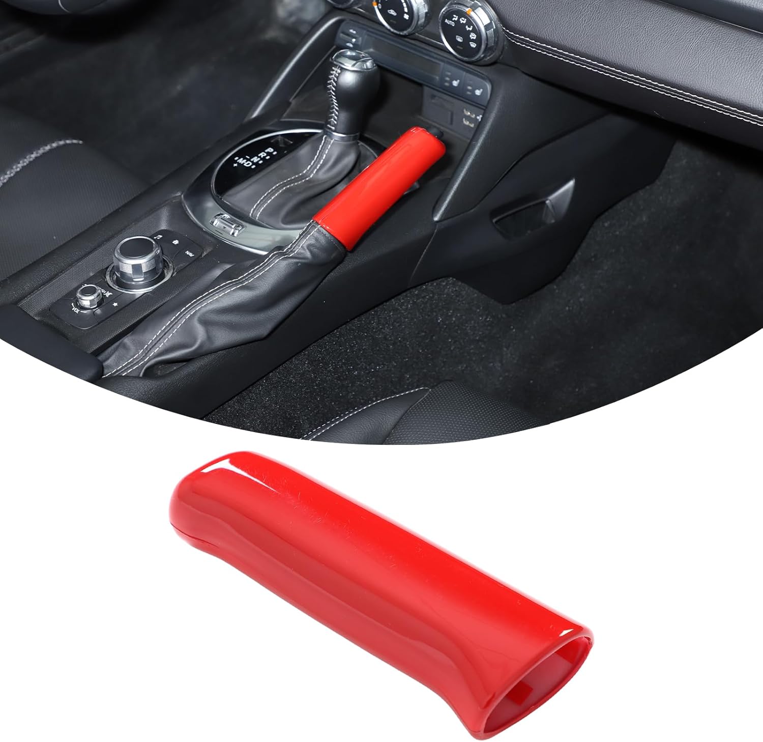 Handbrake Cover for Mazda MX-5 2016-2025/Fiat 124 Spider 2017-2020 Accessories, Handbrake Grip Cover Protector, Interior Parking Handle Brake Lever Cover Trim Cap, ABS