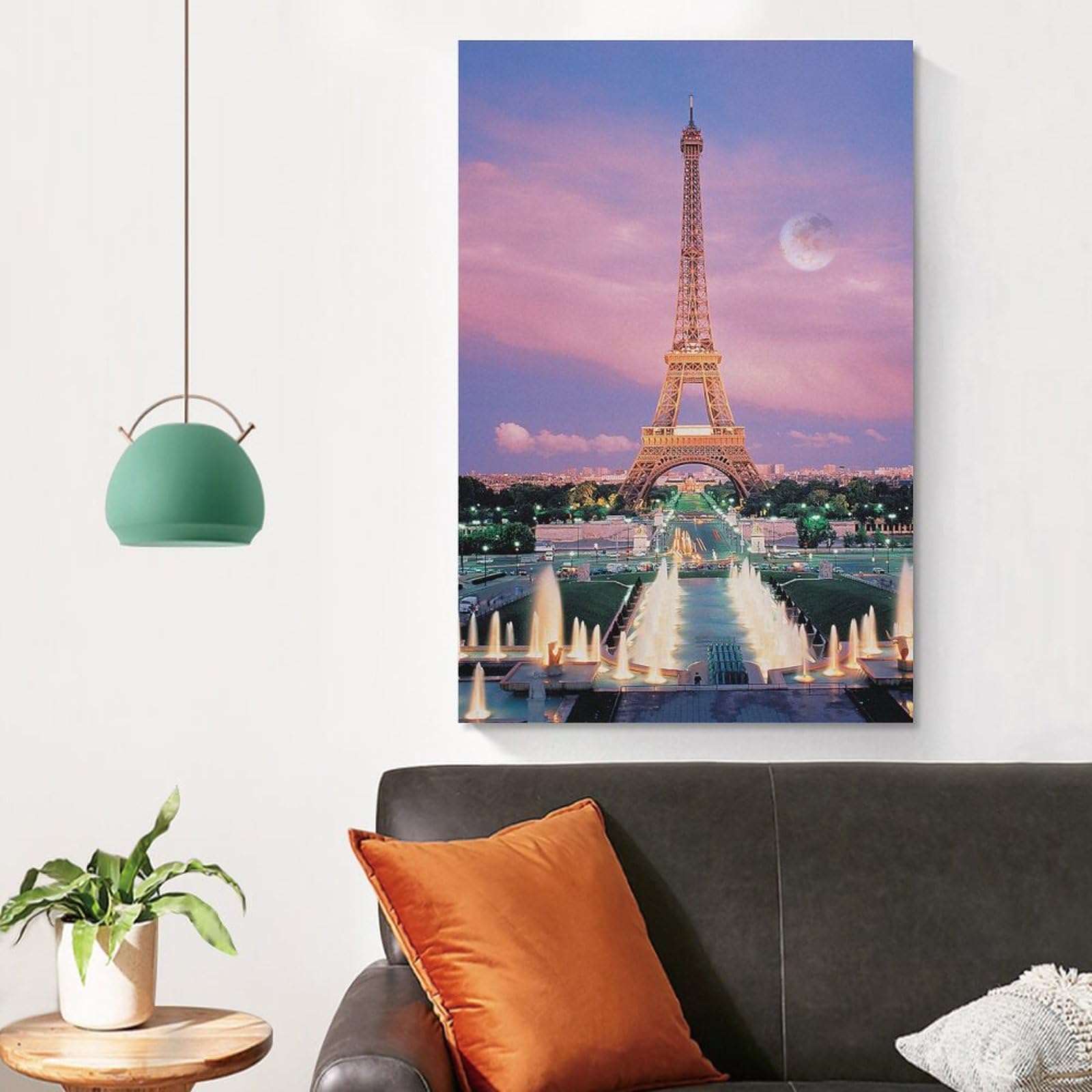 Amazon.co.jp: 絵画 夕暮れのエッフェル塔インテリア 絵画 パリの