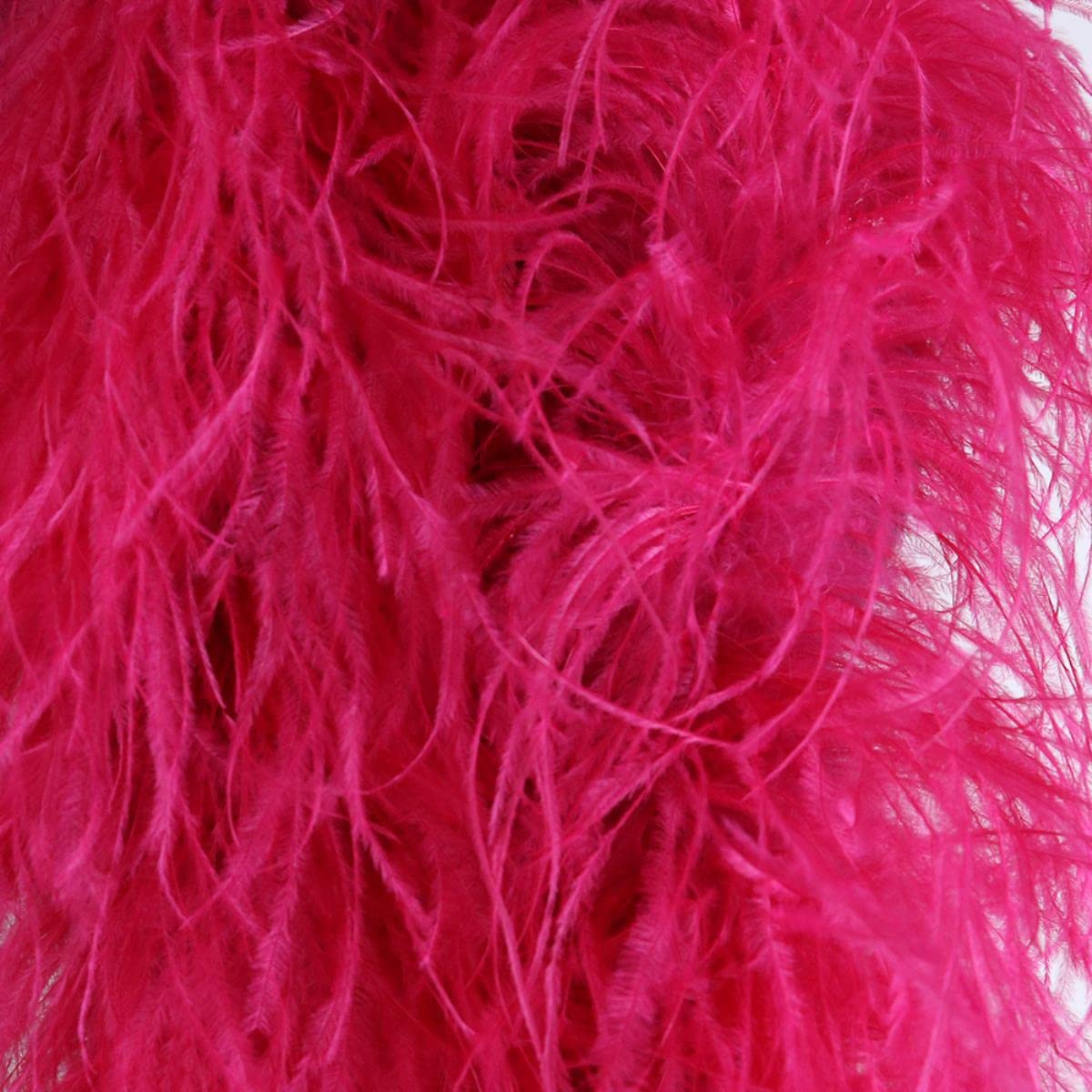 Plumas de Boa de plumas de avestruz de 2 metros Boa Plumas para fiesta de disfraces Decoración de la boda Grueso 4/6/10Ply Pluma Accesorio A granel-rojo,20 capas