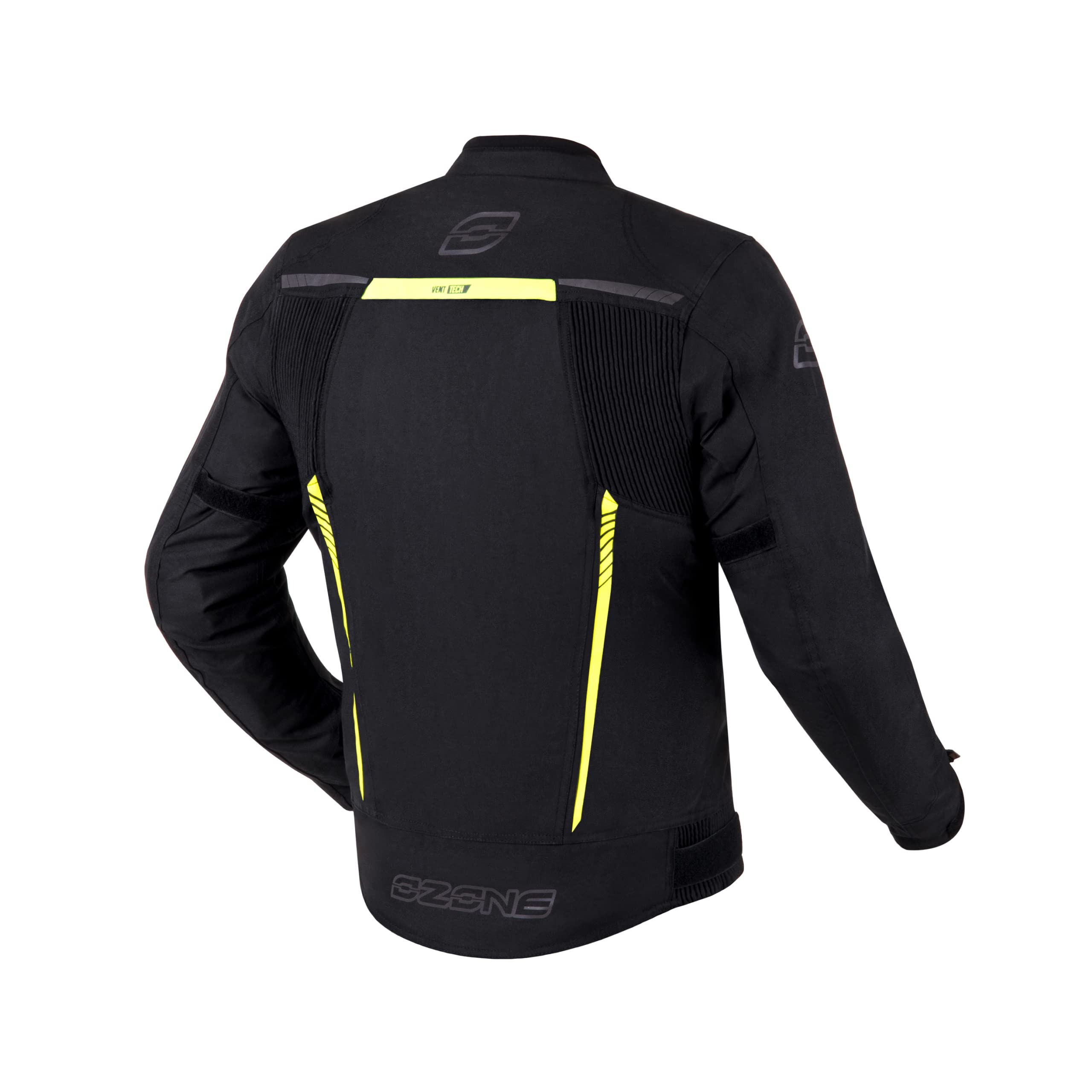 OZONE MOTO Delta IV Giacca da Moto Uomo | Membrana impermeabile | Protezioni per Gomiti e Spalle | 3 Canali di Ventilazione | Elementi Riflettenti | 4 Tasche | Taglie fino a 13XL