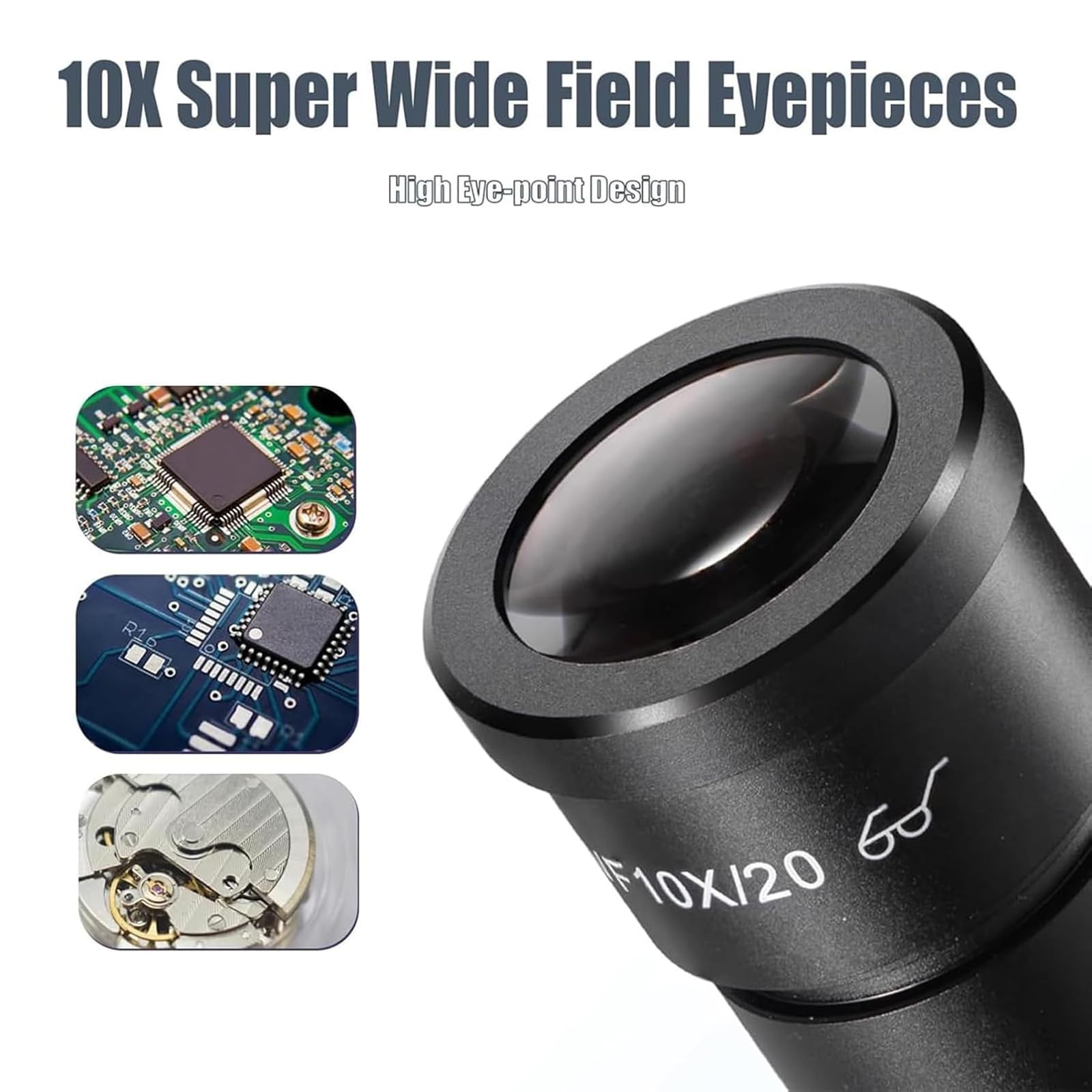Microscopio Profesional para Joyería, Lupa Multidireccional con Microincrustaciones, Brazo Flexible Y Espejo WF10*/20, Aumento De 7X-45X Y Campo Claro, para Fotografía Y Gemología