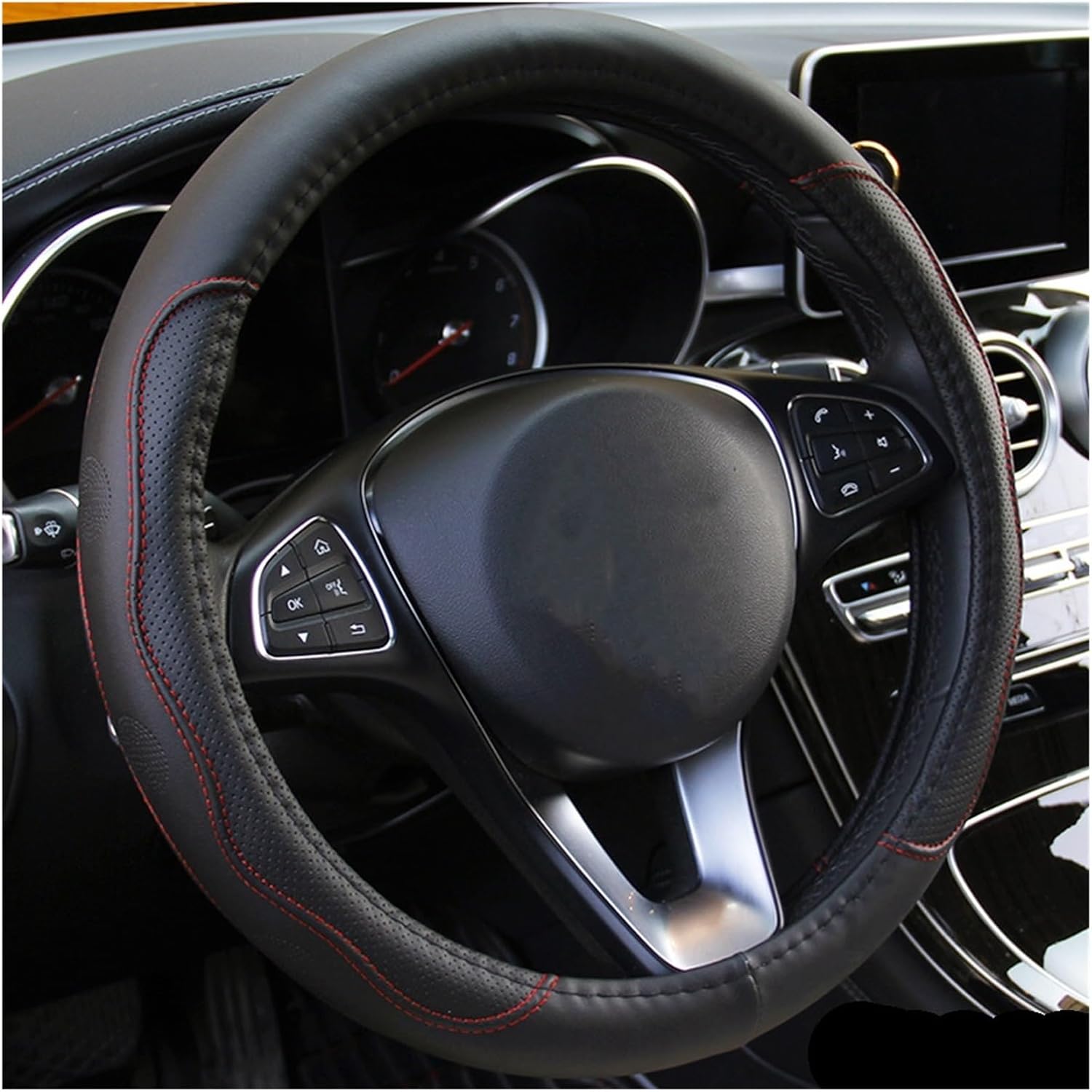 Wheel Protector Cover Car Steering Wheel Cover Volant Braid On The Steering-Wheel Funda Volante Auto Styling Steering Protective Case Cover(Blue)