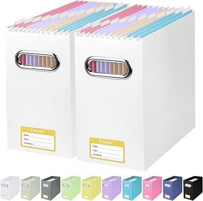BALEINE File Organizer Box, Cardboard File Folder Organizer  - best pc cases home office