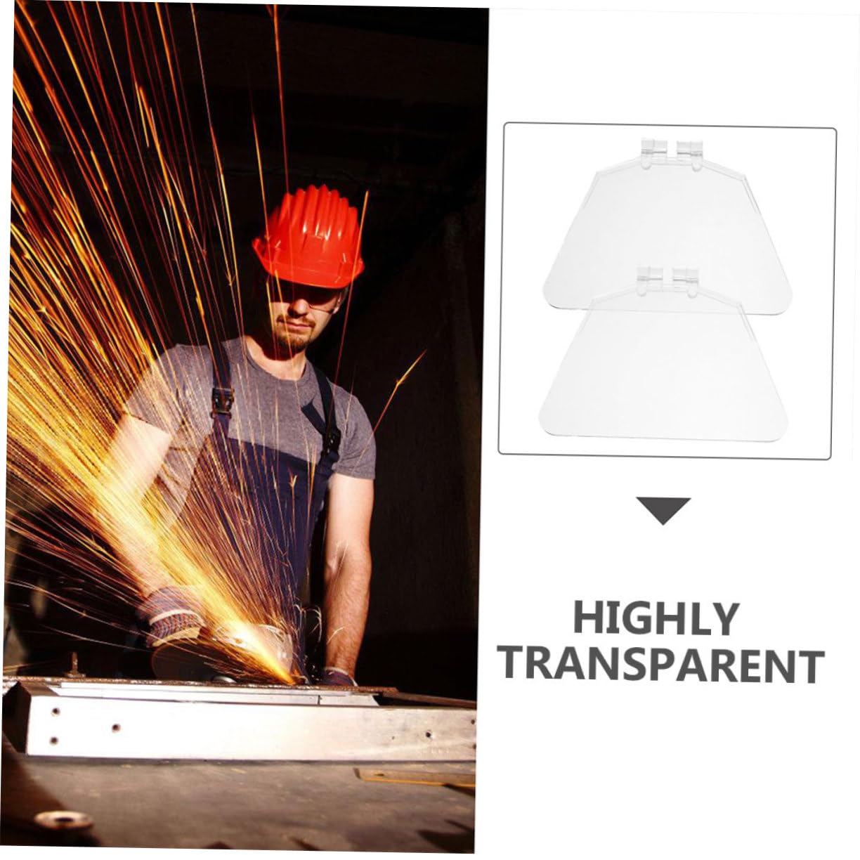 4 Pcs Bench Grinder Eye Shields Durable Plastic Face Protection for Grinding Tasks Fit Easy Installation Essential Safety Equipment for Work and Productivity