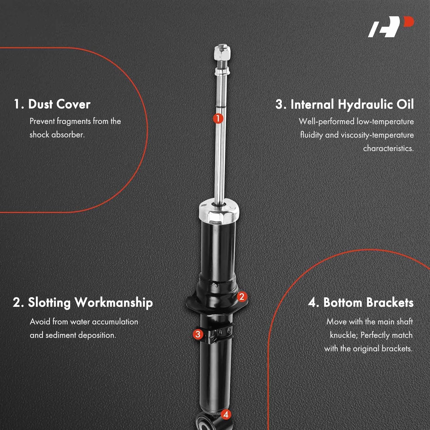 A-Premium Front Strut Assembly Compatible with Kia Sorento 2007 2008 2009, Driver and Passenger Side 2-PC Set