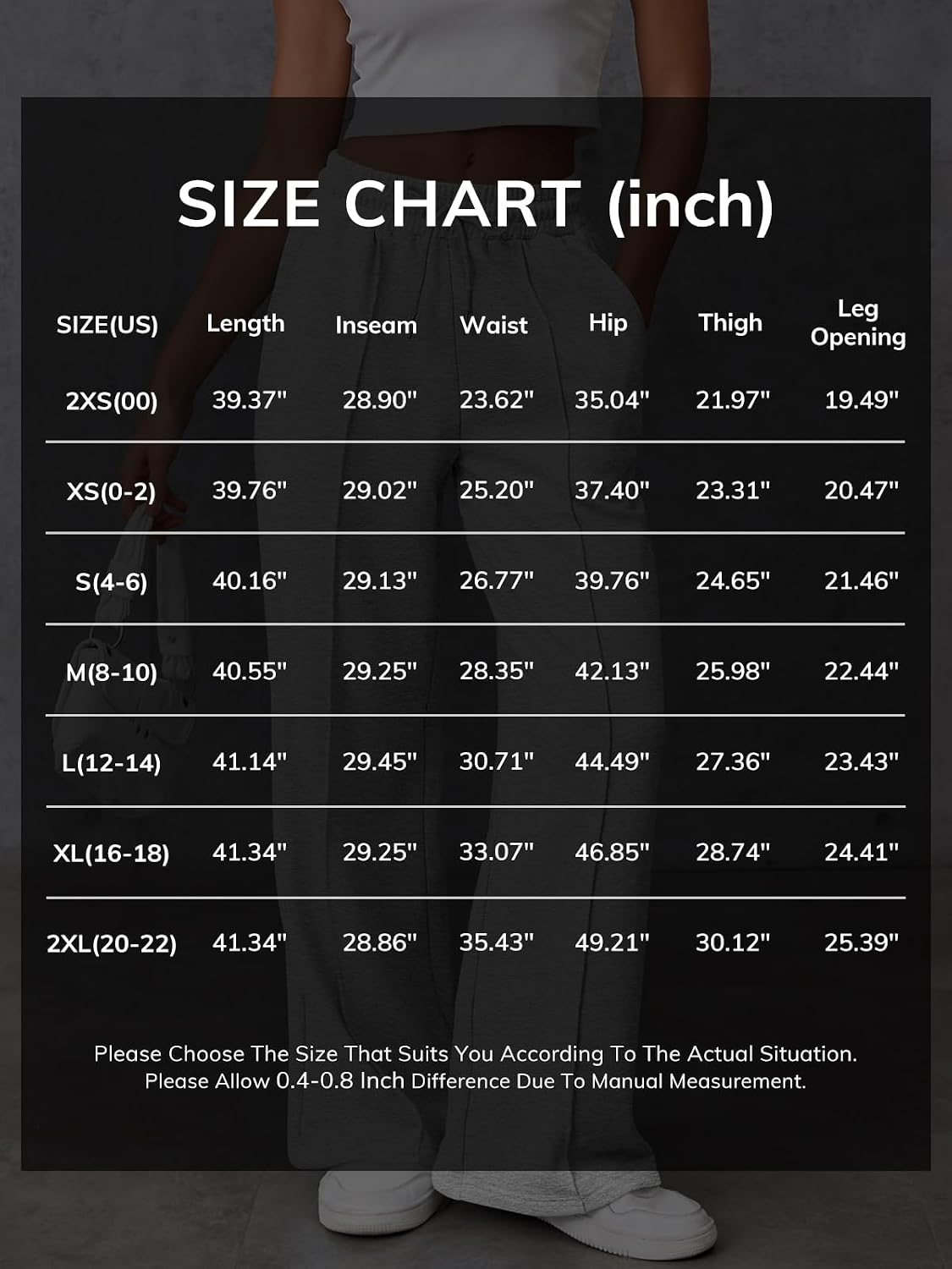 ATHMILE Womens Wide Leg Sweatpants High Waisted Baggy Pants Fashion Teen Girl Drawstring Athletic Joggers