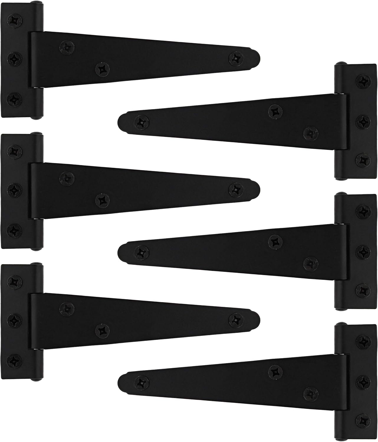 Rural365 Triangle Door Hinge 6 Pk Light Duty 5 Inch TStrap Farmhouse