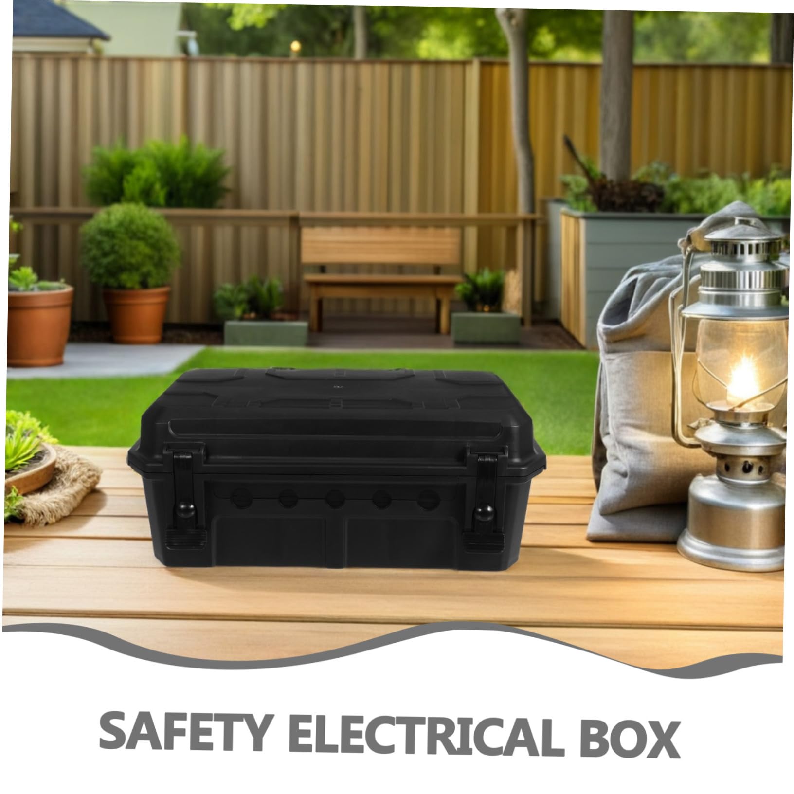 Cabilock Caja Eléctrica Exterior Para Jardinería Calentadores De Patio y Luces De Cadena Conector De Unión Resistente Intemperie