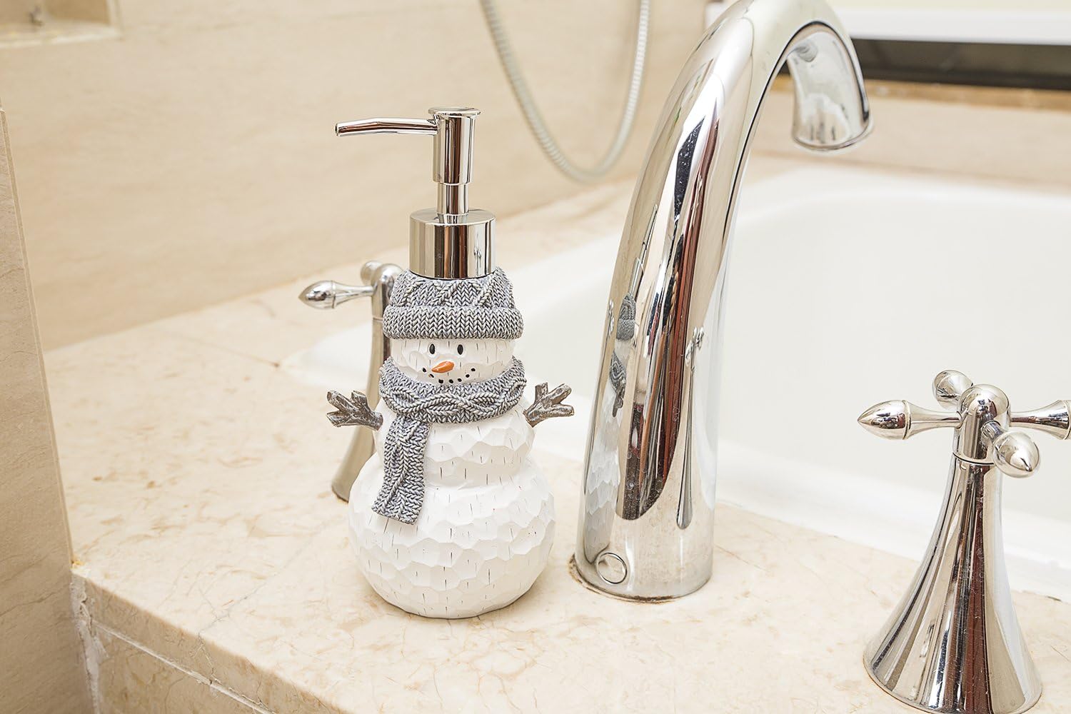 Bathroom Accessories,Shower Lotion/Soap Dispenser,Chritsmas Bath Set,Bath Collection (Snowman)