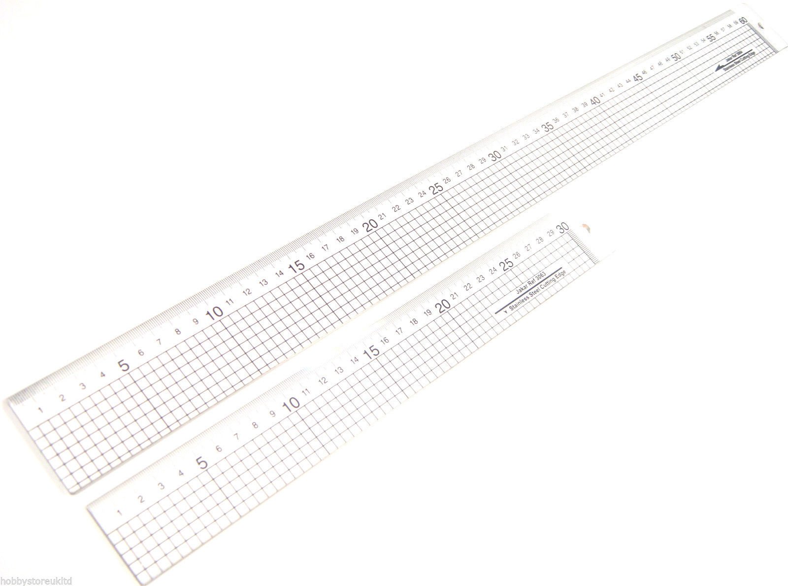 Clear Acrylic Cutting Ruler with Steel Edge Stripe Jakar 30cm Rule