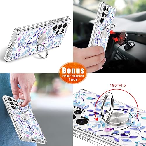 Miniatura 7 de GiiKa Funda para Galaxy S22 Ultra, transparente para niñas y mujeres, resistente, a prueba de golpes, funda rígida para Samsung Galaxy S22 Ultra,