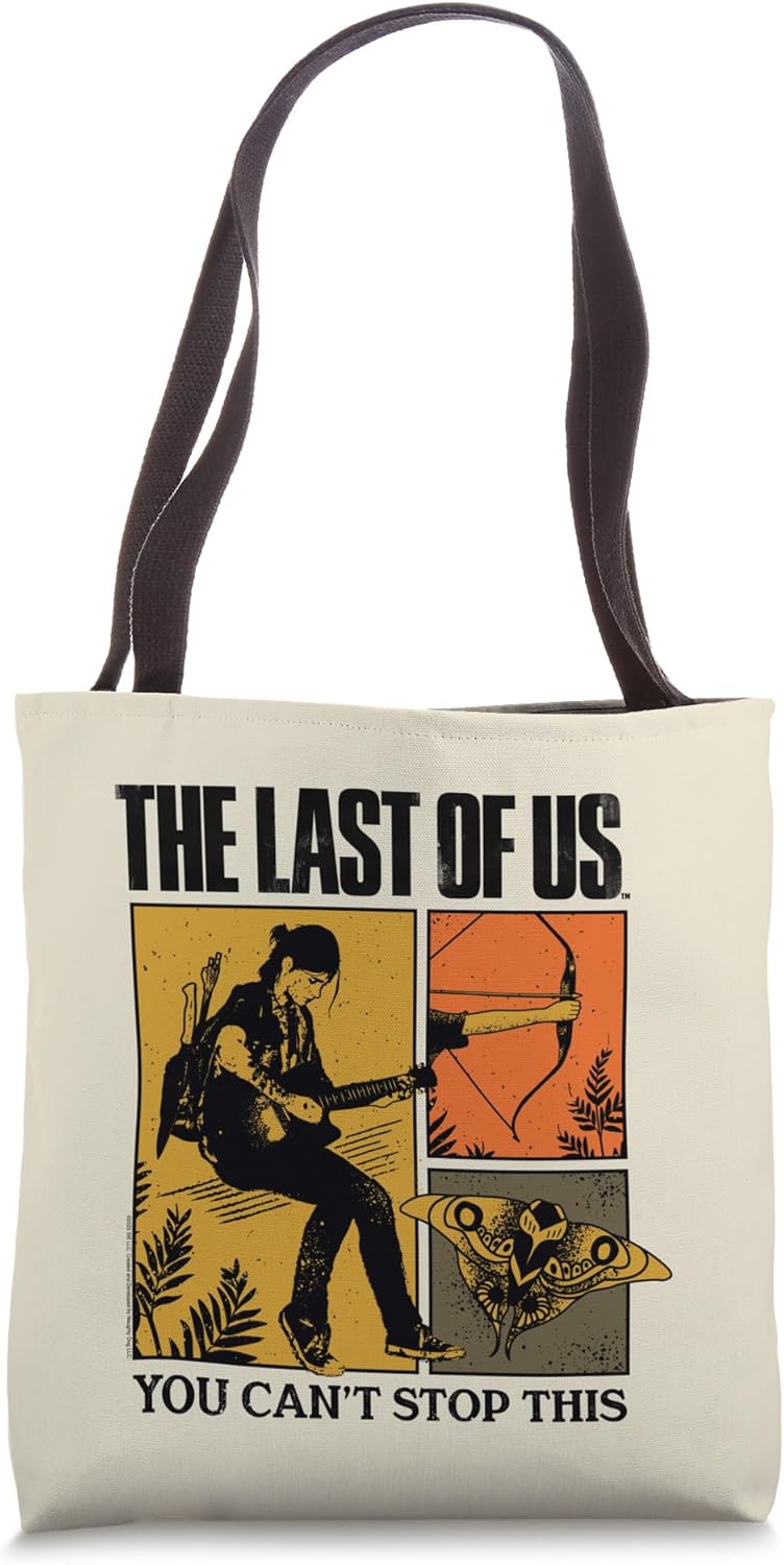 The Last of Us Ellie Nature Collage Video Game Tote Bag