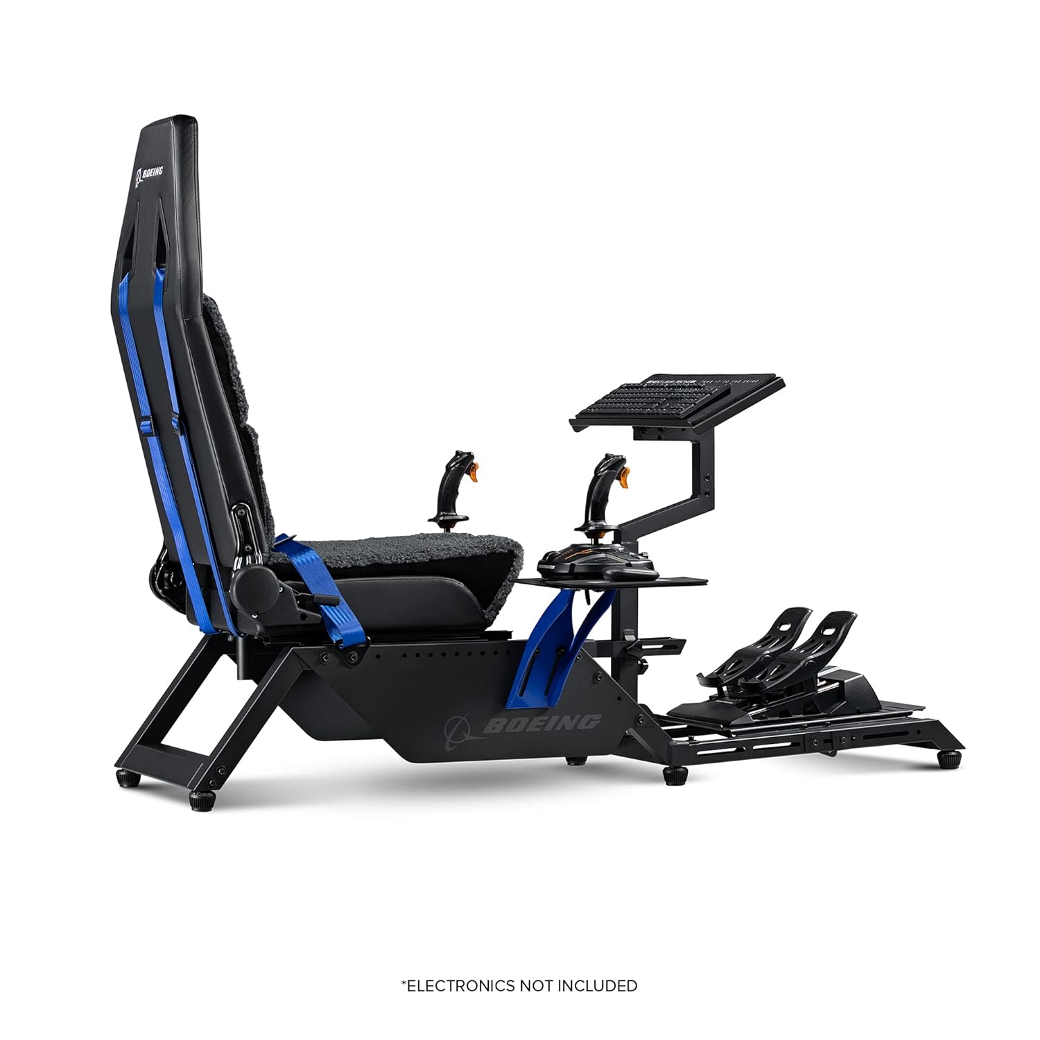 Flight Simulator Cockpit with dual joysticks and adjustable mounts