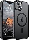 SUPFINE Magnetic for iPhone 14 Case & iPhone 13 Case (Compatible with MagSafe)(Military Grade Drop Protection) Translucent Matte Shockproof Phone Cover,Black