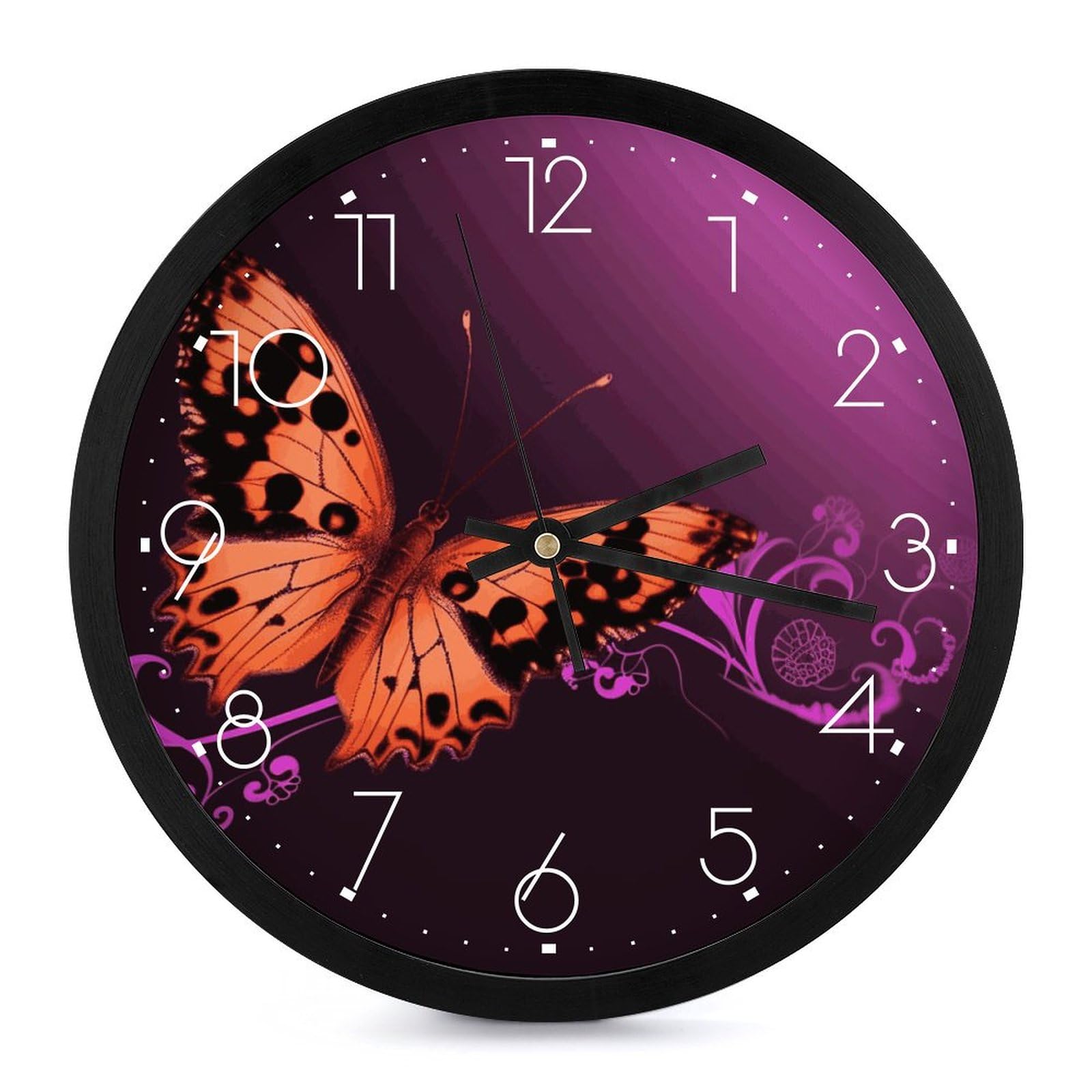 Horloge murale numérique papillon pour la décoration du salon