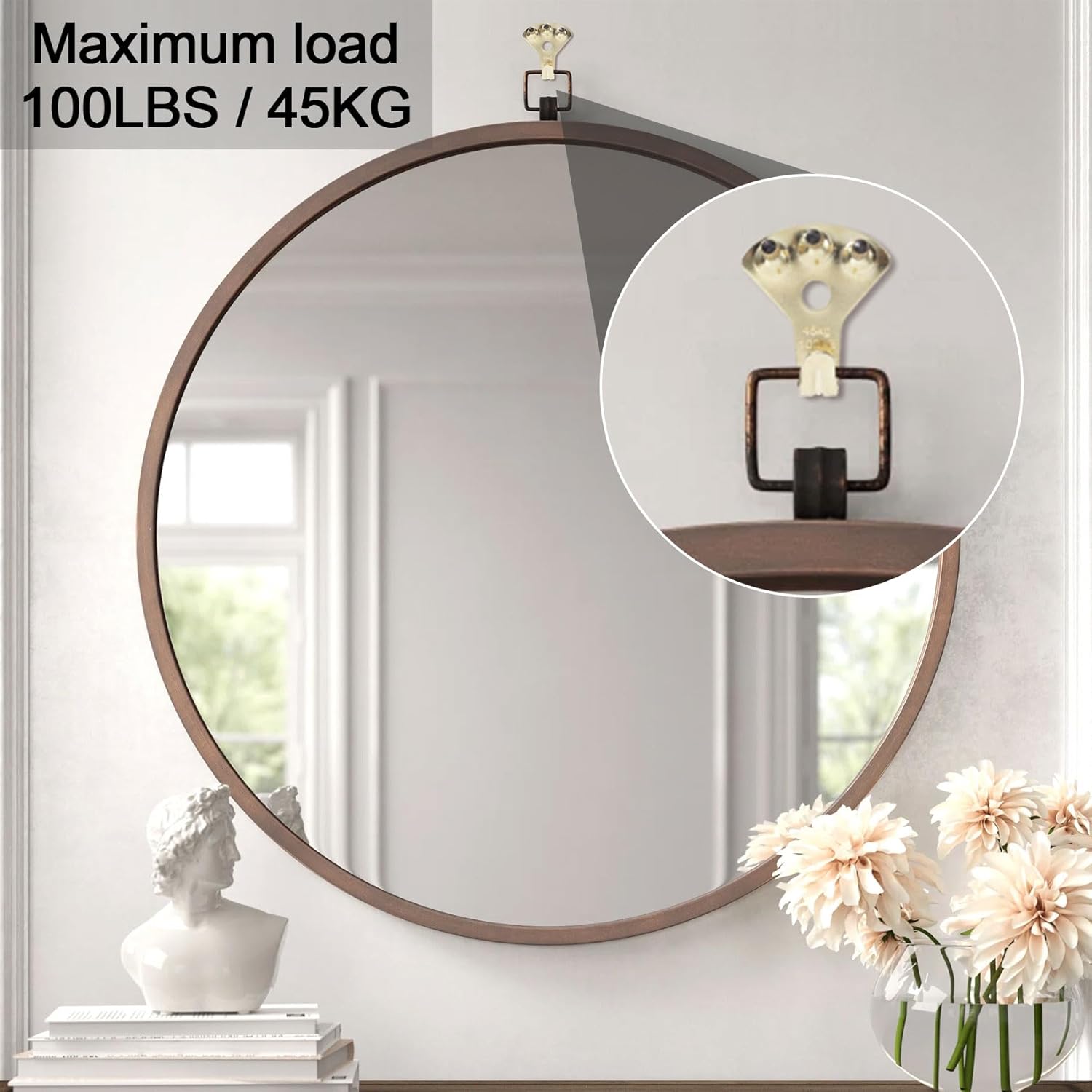 ANCIRS 10 Pack 100 lbs Picture Frame Hangers Hooks with Nails, Picture Hanging Hooks, Heavy Duty Plaster Wall Pro Photo/Heavy Mirror Hanging Kit