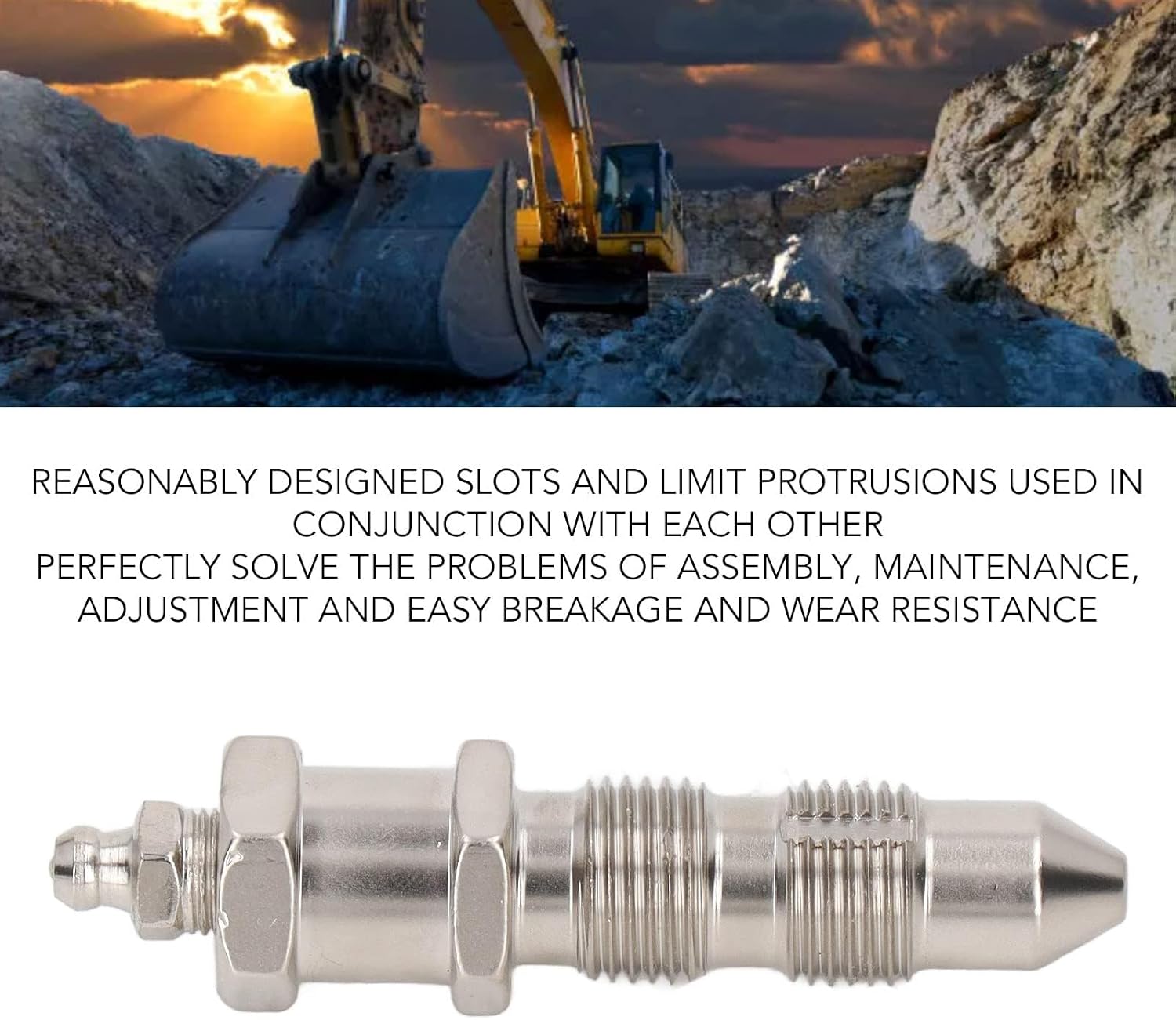 High Efficiency Stainless Steel Excavator Grease Fitting Valve Track Adjuster Grease Valve for Excavators Mechanical Components