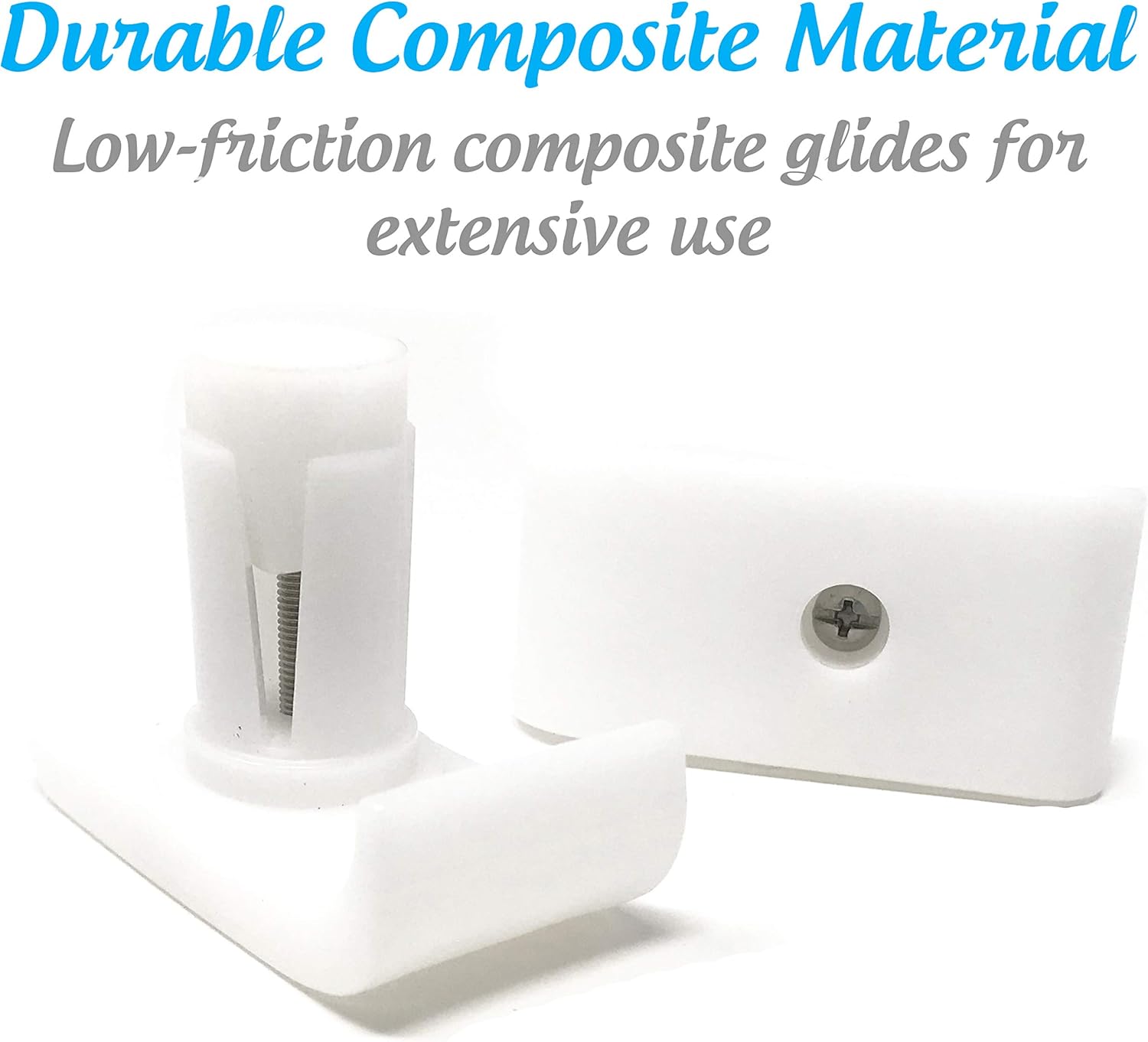 Top Glides Flexfit Universal Walker Ski Glides - White - 2 Pairs : Health & Household