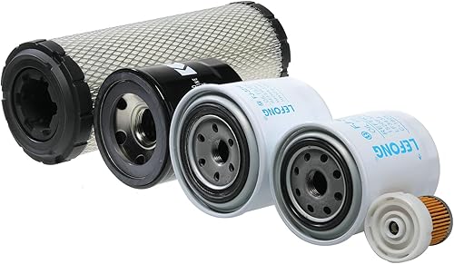 Miniatura 3 de ST-3210 Kit de filtro para tractor Kubota L2501 H HST sustituye aceitelubricante HH164-32430, combustible 6A320-59930, kit de aire TA040-93230