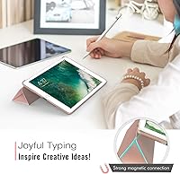 Vista 5 de MoKo Funda para iPad 9.7 Pulgadas 2018/2017 de 6ª/5ª Generación, Funda Inteligente delgada y ligera con soporte con Protector Trasero Translúcido