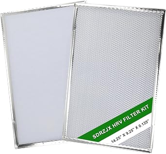 2-Pack HRV Filter Kit 14.25 X 9.25 X 0.125 Inches Compatible with Broan ERV140TE Air Purifier Replace# SV18204