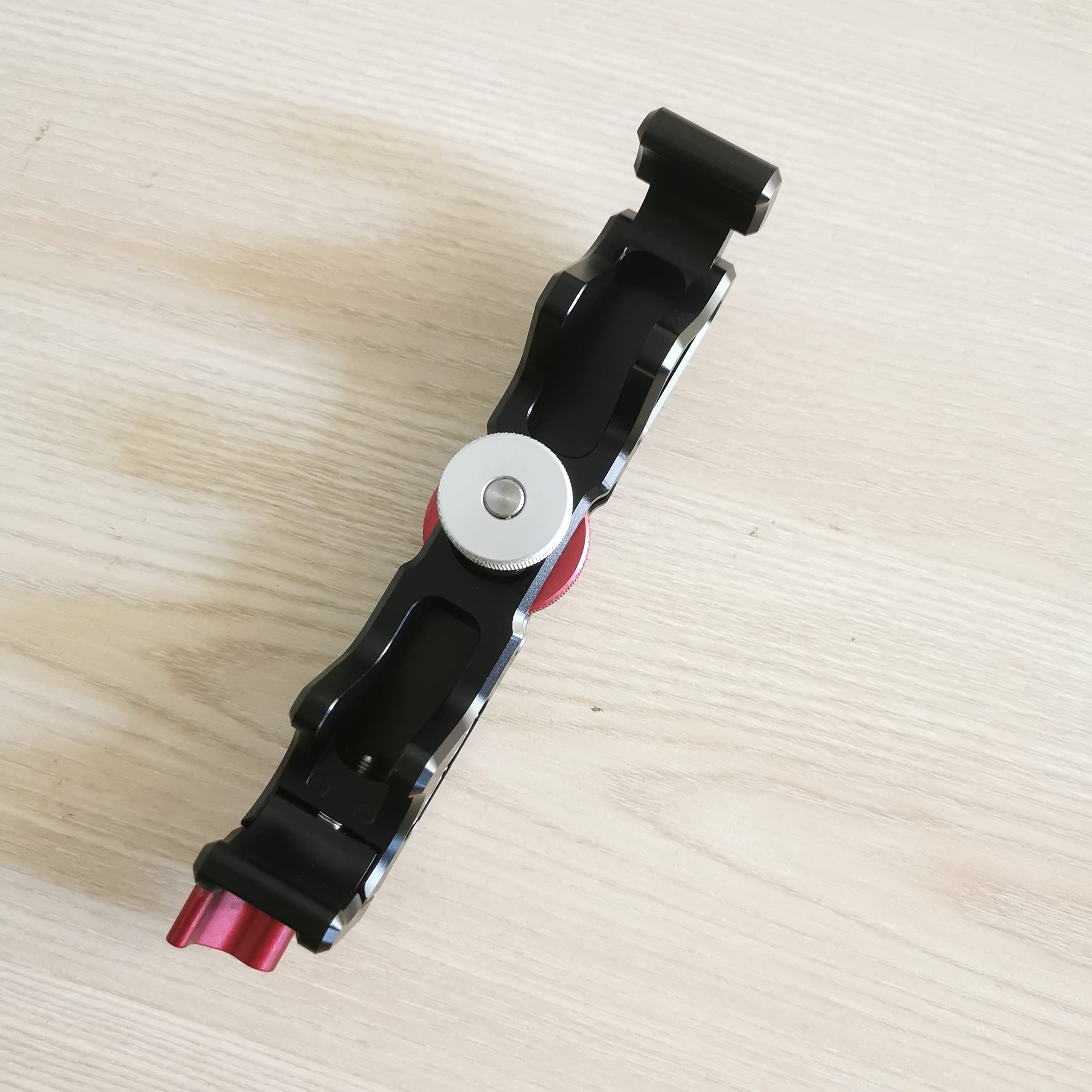 Supporto Obiettivo Lungo 19 Mm HONTOO - Per Aste Standard 19 Mm, Alluminio Anodizzato Nero, Per Videocamere E Rig