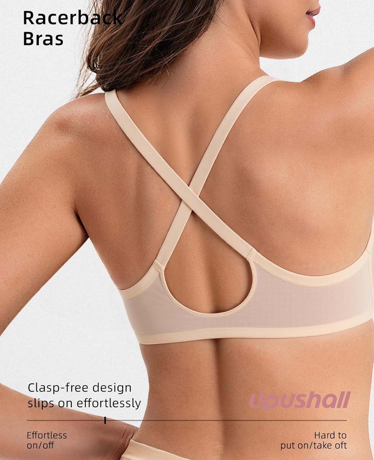 Women's Racerback Sexy Sheer Front Closure Plunge Bra Balconette See-Through Unlined Underwire Bras - Image 2